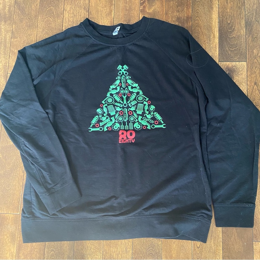 Men’s Large Next Level Mechanics Christmas Tree Long Sleeve Shirt